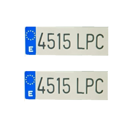 Matrículas standar personalizables