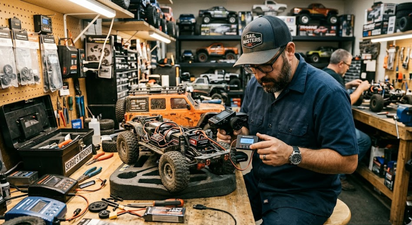 cómo calibrar ESC de rc crawler