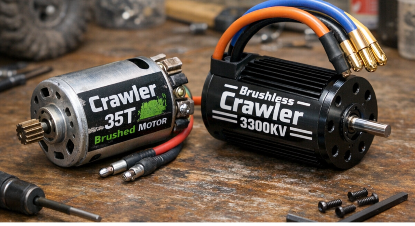 Motor Brushless vs Brushed Crawler RC ¿Cuál es Mejor?