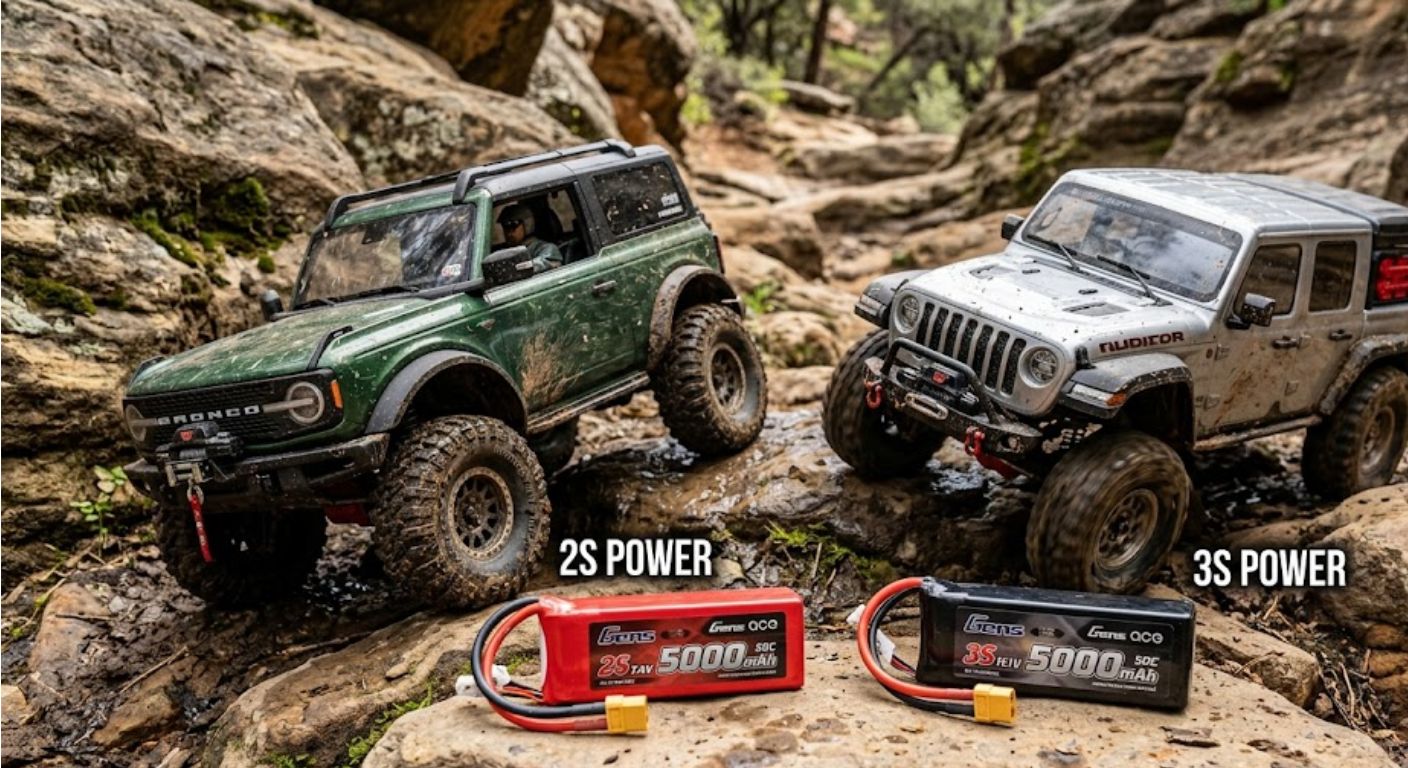 lipo 2s vs 3s rc crawler