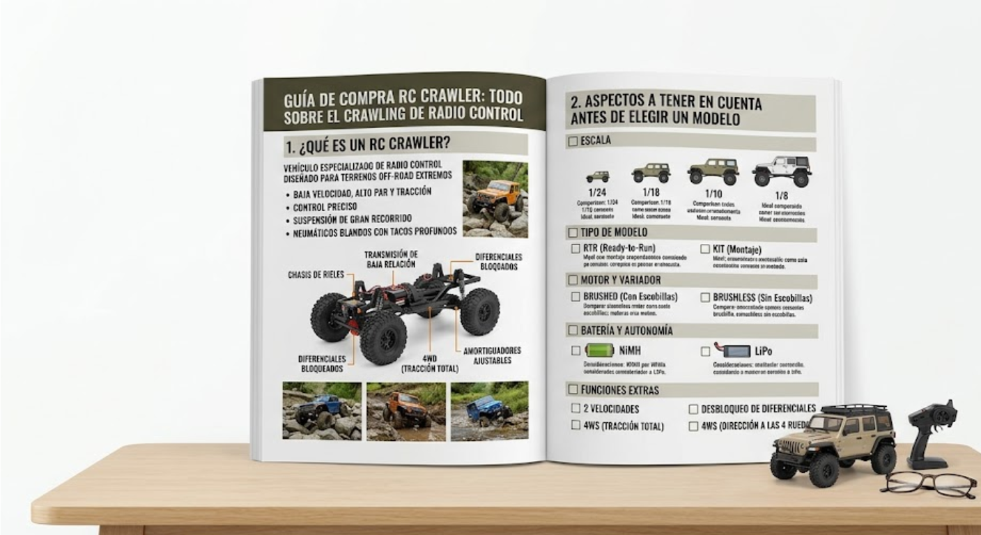 guía sobre coches crawler de radio control