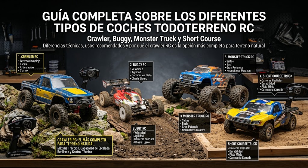 Todoterreno RC: Tipos, Diferencias y Cuál Elegir Según Tu Uso